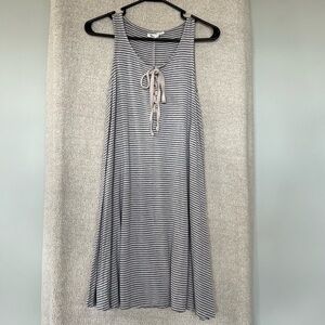 White Crow Stripe Dress
